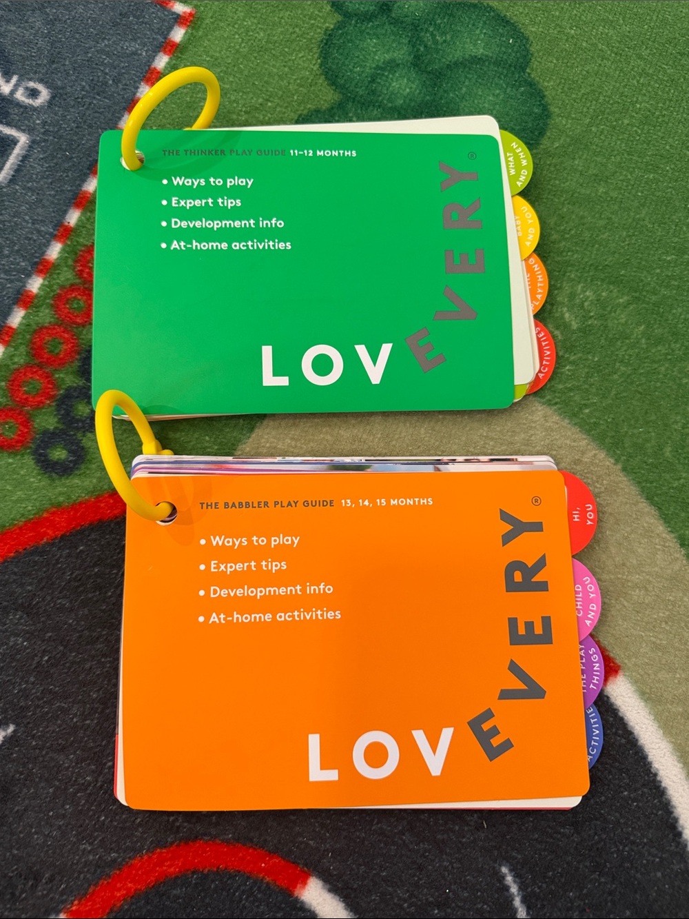 Lovevery Play Guide Cards - Green & Orange - Early Learning